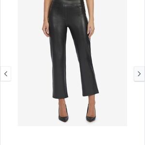 Laundry By Shelli Segal Black Ankle Faux Leather Pants - NWT - L